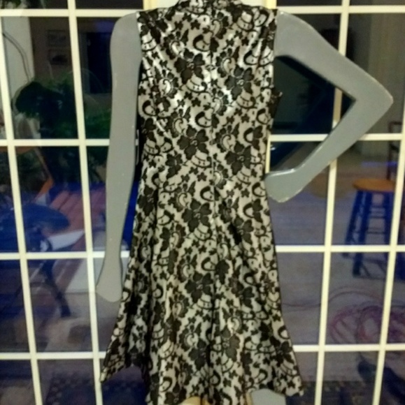 Jax Dress, Silver with Black Lace Underlay, - Picture 4 of 7